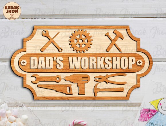 Download Dads Workshop Wall or Door Sign Svg - Wall Collection