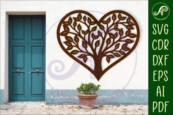 Download Tree of Life Heart Wall Sign, SVG File. - Wall Collection