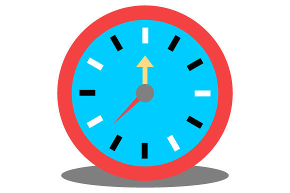 Download Illustration of a Blue Wall Clock - Wall Collection