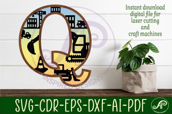 Download Construction Large Q Wall Letter 3 Layer - Wall Collection