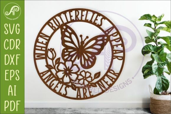 Download Butterfly Memorial Wall Sign SVG - Wall Collection
