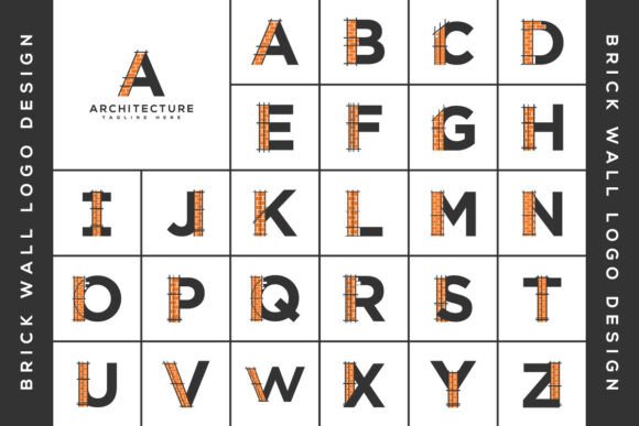 Download Brick Wall Letters a to Z Logo. - Wall Collection