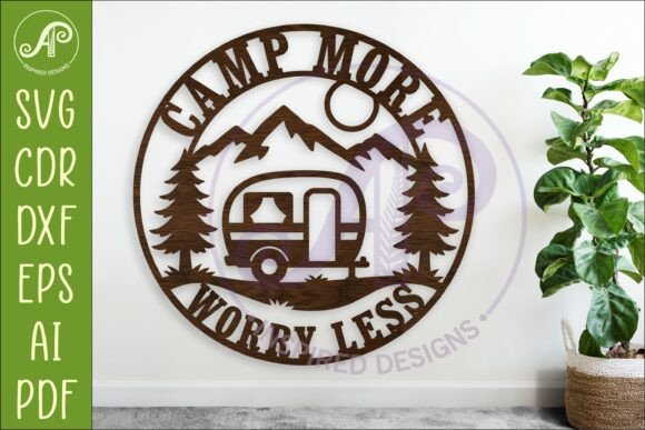 Download Camp More Worry Less SVG | Camping Wall - Wall Collection