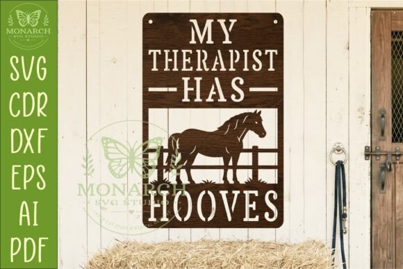 Download My Therapist Has Hooves Horse Wall Sign - Wall Collection