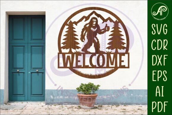 Download Welcome Bigfoot Wall Sign Svg Laser Cut - Wall Collection