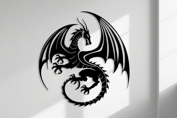 Download Laser Cut Dragon Wall Art SVG Sign - Wall Collection