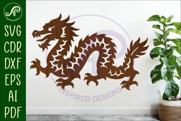 Download Chinese Dragon Wall Art Sign, SVG File 2 - Wall Collection