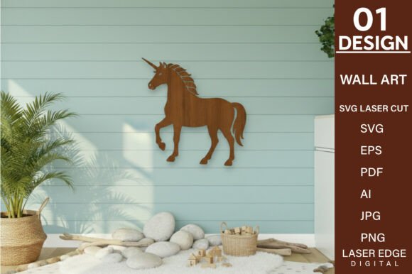 Download Unicorn Laser Cut SVG Design Wall Decor - Wall Collection
