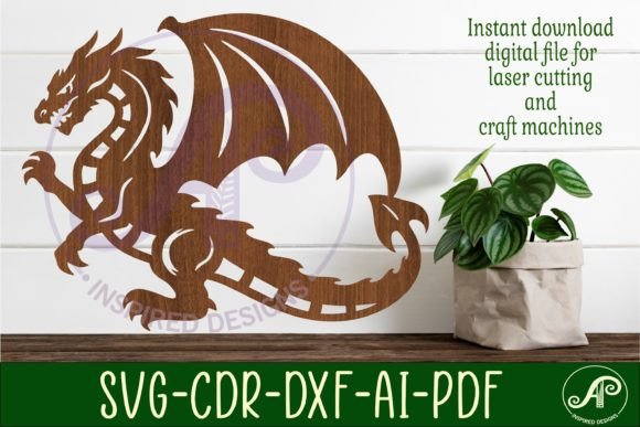 Download Dragon Wall Art Sign, SVG File. Vector - Wall Collection