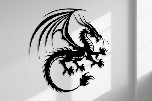 Download Laser Cut Dragon Wall Art SVG Sign - Wall Collection