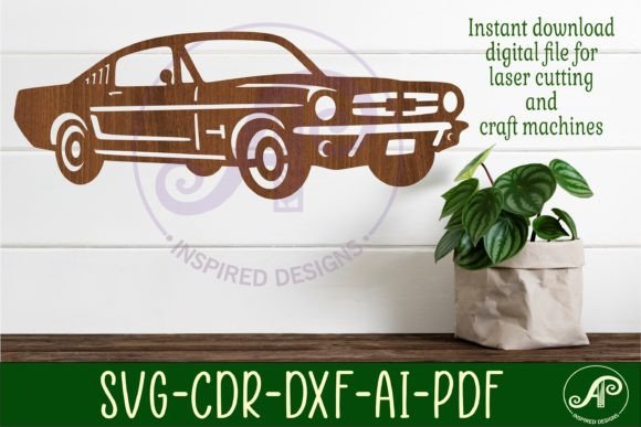 Download Classic Car Wall Sign Design 4, SVG File - Wall Collection