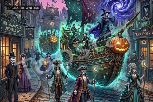 Download Ghost Pirate Ship Halloween Wall Decor - Wall Collection
