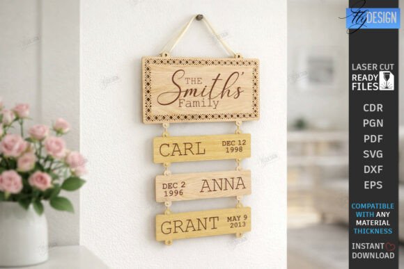 Download Personalized Family Wall Sign Laser Cut - Wall Collection