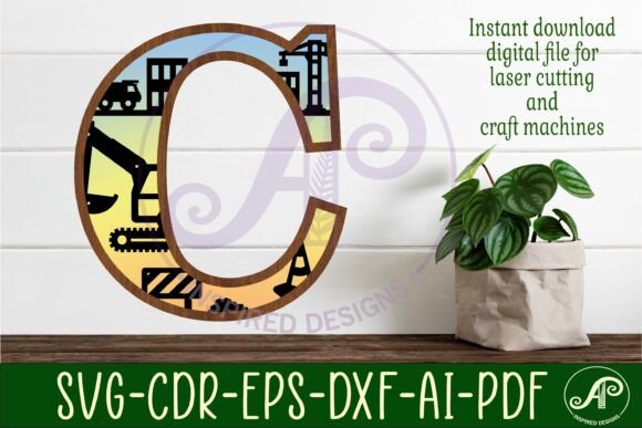 Download Construction Large C Wall Letter 3 Layer - Wall Collection