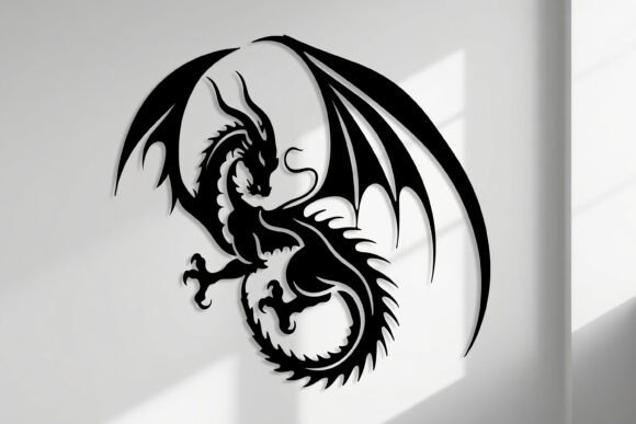 Download Laser Cut Dragon Wall Art SVG Sign - Wall Collection