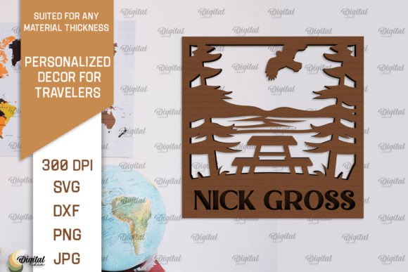 Download Personalized Sign for Traveler Laser Cut - Premium Bundle