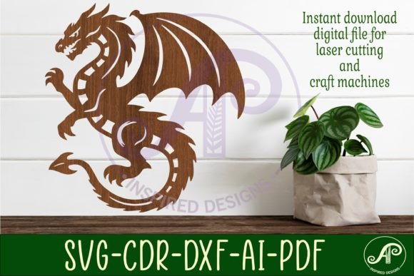 Download Dragon Wall Art Sign, SVG File. Vector - Wall Collection