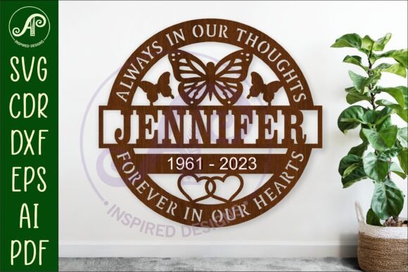 Download Memorial Butterfly Name Wall Art Sign - Wall Collection