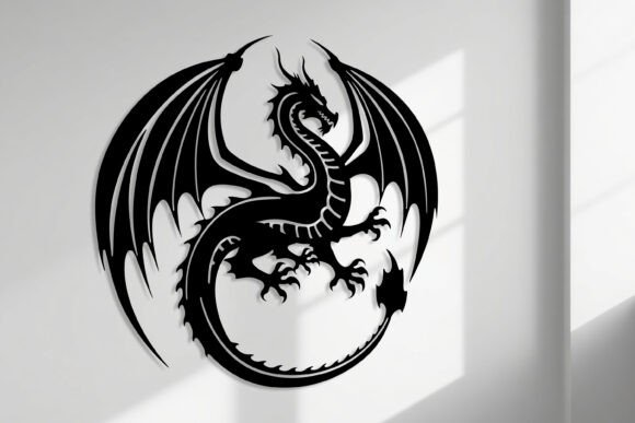 Download Laser Cut Dragon Wall Art SVG Sign - Wall Collection