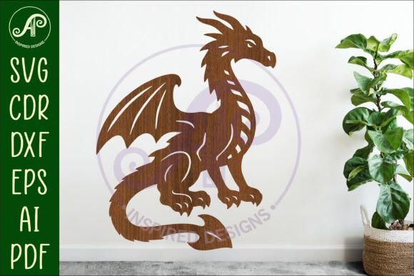 Download Dragon Wall Art Sign, SVG File. D4 - Wall Collection