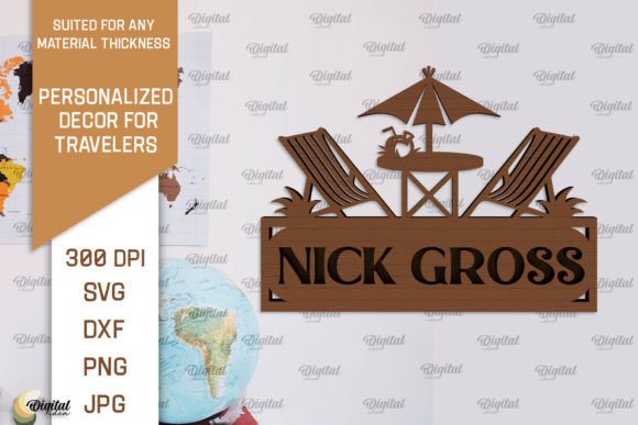 Download Personalized Sign for Traveler Laser Cut - Premium Bundle