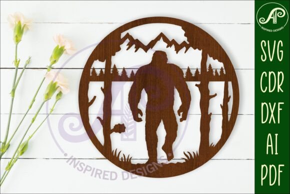 Download Bigfoot Yeti Wall Art Sign, SVG File - Wall Collection