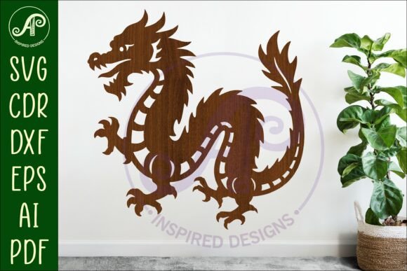 Download Chinese Dragon Wall Art Sign, SVG File 3 - Wall Collection