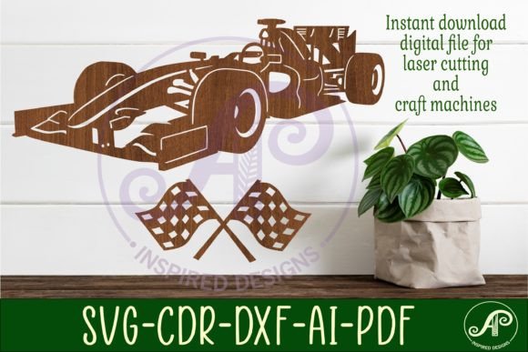 Download Race Car Wall Sign, SVG File. Vector Cut - Wall Collection