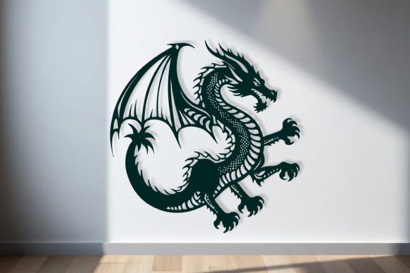 Download Laser Cut Dragon Wall Art SVG Sign - Wall Collection
