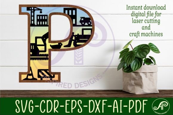 Download Construction Large P Wall Letter 3 Layer - Wall Collection