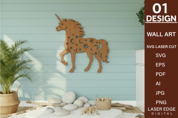 Download Unicorn Laser Cut SVG Design Wall Decor - Wall Collection