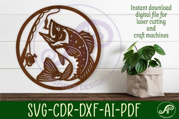 Download Bass Fishing Wall Art Sign, SVG File - Wall Collection