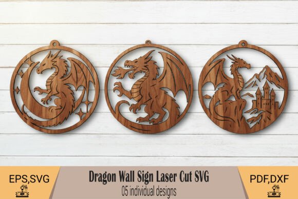 Download Dragon Wall Sign Laser Cut SVG - Wall Collection
