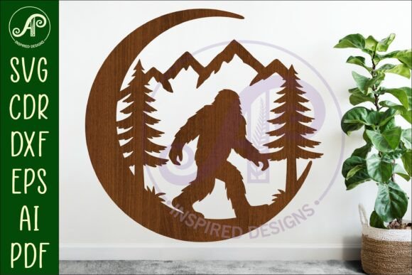 Download Crescent Moon Bigfoot Animal Wall Sign - Wall Collection