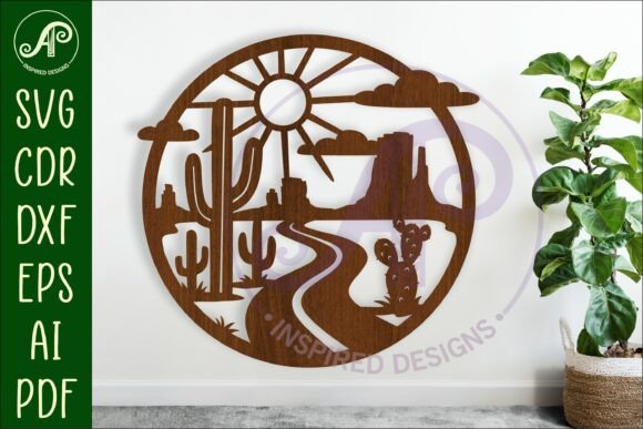 Download Desert Road Wall Sign, SVG Laser Cut - Wall Collection