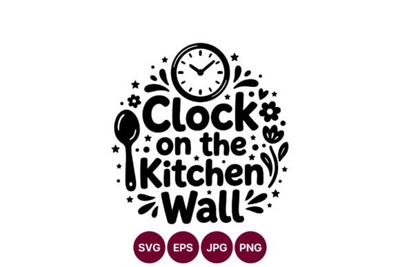 Download Clock on Kitchen Wall Vector - Wall Collection