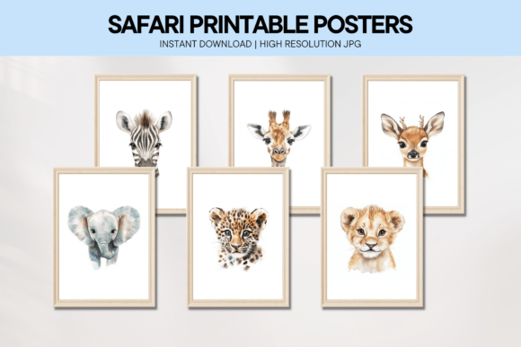 Download Safari Animals Prints Nursery Wall Art - Wall Collection