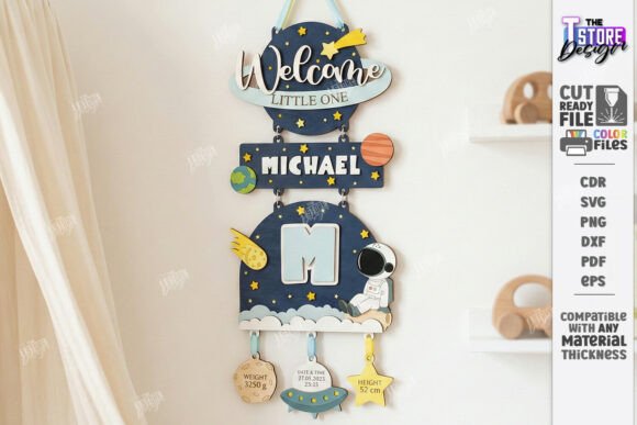 Download 3D Nursery Layered Wall Sign Laser Cut - Wall Collection