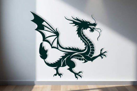 Download Laser Cut Dragon Wall Art SVG Sign - Wall Collection