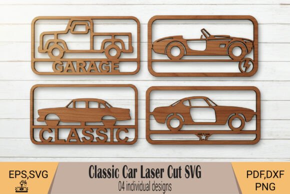 Download Classic Car Wall Art Laser SVG - Wall Collection