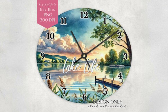 Download Lake Life Wall Clock Sublimation - Wall Collection