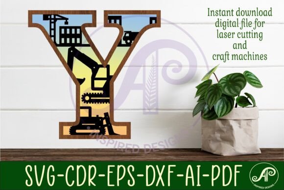Download Construction Large Y Wall Letter 3 Layer - Wall Collection