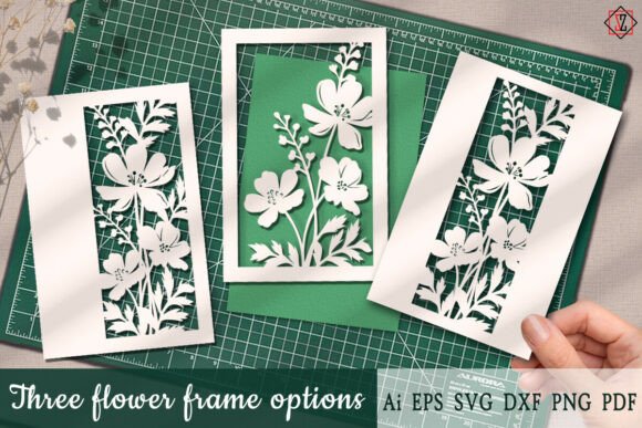 Download Three Flower Frame Options - Three Collection