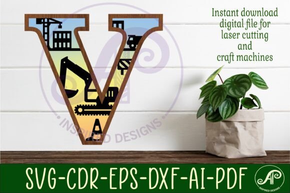 Download Construction Large V Wall Letter 3 Layer - Wall Collection