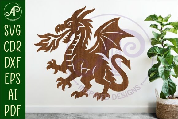 Download Dragon Wall Art Sign, SVG File. D3 - Wall Collection