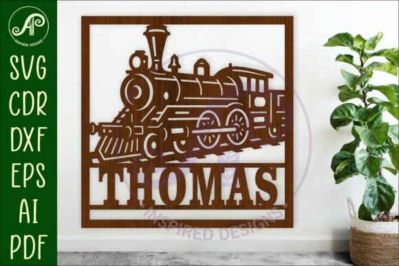 Download Train Name Sign SVG Steam Train Wall Art - Wall Collection
